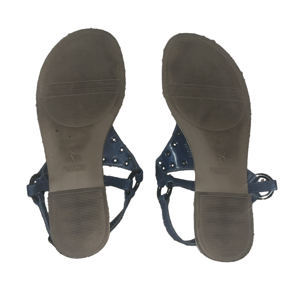simply vera vera wang blue and tan sandals - Picture 2 of 6